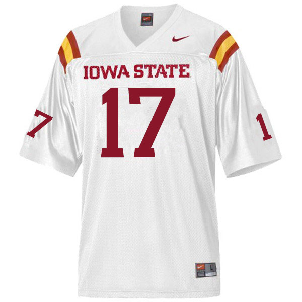 Men #17 Darren Wilson Jr. Iowa State Cyclones College Football Jerseys Sale-White